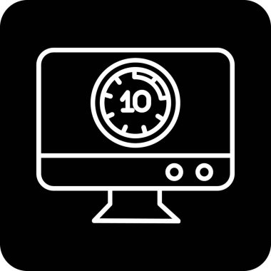 Bir saat simgesinin vektör illüstrasyonu