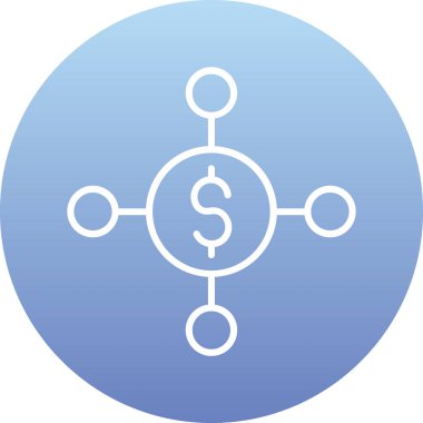 Vektör çizim dolar işareti simgesi