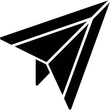 Kağıt düzlem simgesinin vektör çizimi