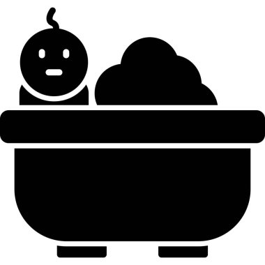 Bebek gıda kutsal kişilerin resmi, vektör çizim