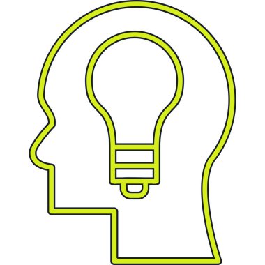 Fikir simgesi vektör illüstrasyonu