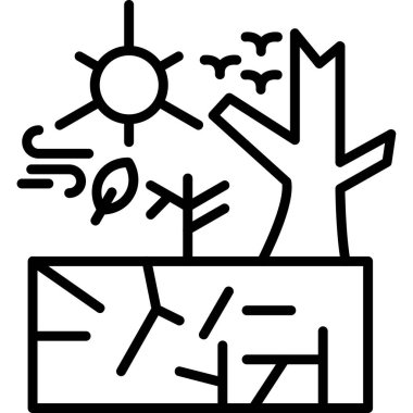 Çöl manzarası ikonu.