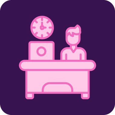 Dizüstü bilgisayarı olan bir adamın vektör çizimi