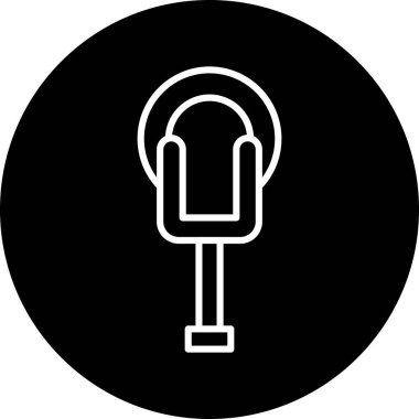 soyut grupta izole edilmiş mikrofon simgesi