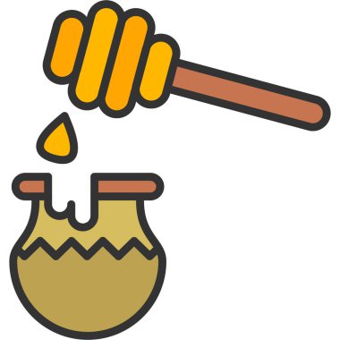 bal dipper simgesi renk ana hatları vektörü