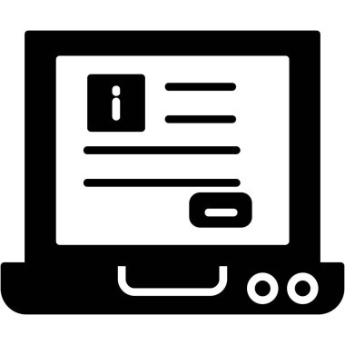 Bilgisayar. Web simgesi basit illüstrasyon