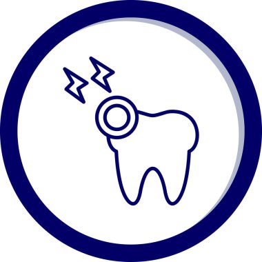 diş simgesi vektör illüstrasyonu