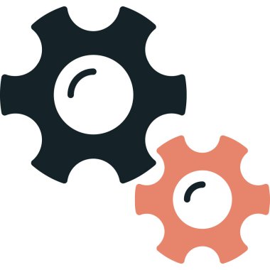 dişli düz vektör simgesi