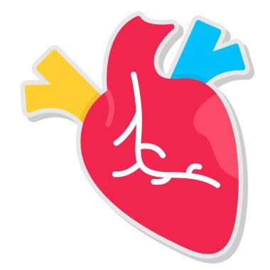 Kalp ikonu vektör illüstrasyonu
