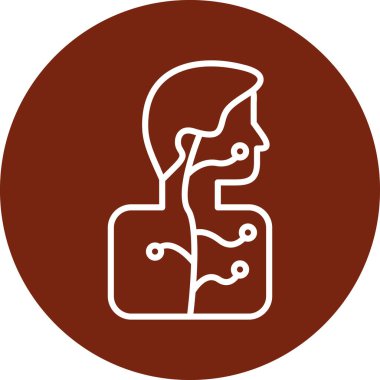 Sakallı bir kadının vektör çizimi