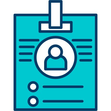 Kimlik kartı simgesi, vektör illüstrasyon tasarımı