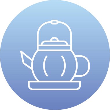 Çay. Web simgesi basit illüstrasyon