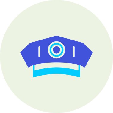 Yüzbaşı. Web simgesi basit illüstrasyon