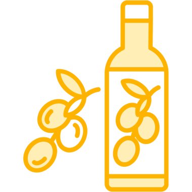 Taze meyve suyu ve üzüm vektör çizimi içeren şişe.