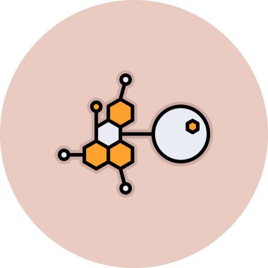 Molekül simgesi vektör illüstrasyonu