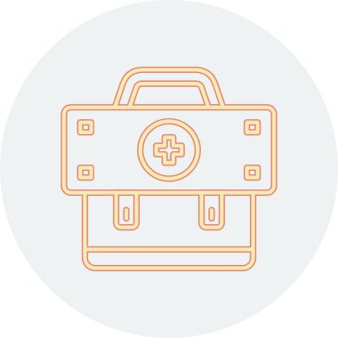 Bavul. Web simgesi basit illüstrasyon