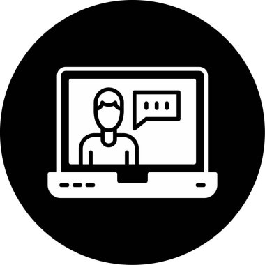 Bilgisayar. Web simgesi basit illüstrasyon