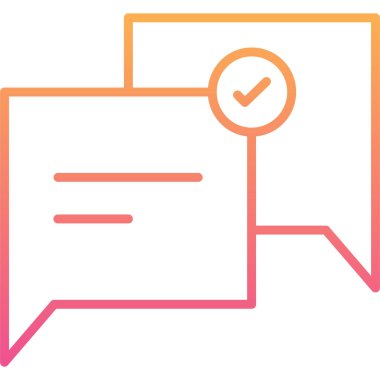 Sohbet simgesi vektör illüstrasyonu