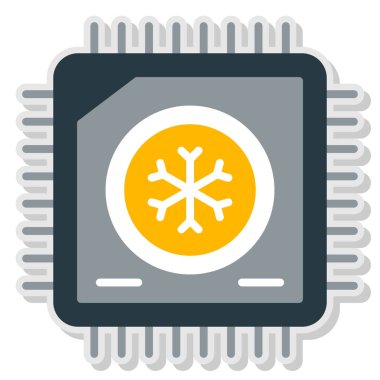 Kar Tanesi düz simgesi, vektör illüstrasyonu