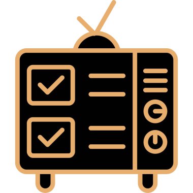 Televizyon. Web simgesi basit illüstrasyon