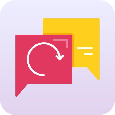 Sohbet simgesi soyut arkaplanda izole edildi