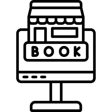 kitap web simgesi basit illüstrasyon