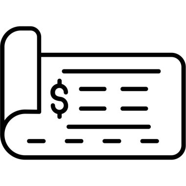 Bill dollar fatura simgesi taslak biçimi