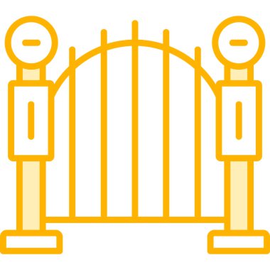 Çit. Web simgesi basit illüstrasyon