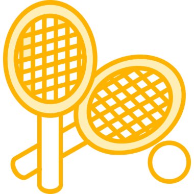 Raket topu simgesi düz stil