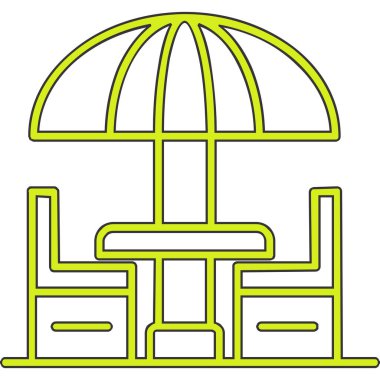 Sarı ve beyaz bir ikonun vektör illüstrasyonu