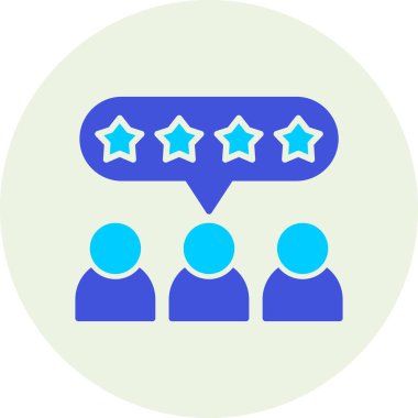 Müşteri derecelendirme. Basit illüstrasyon