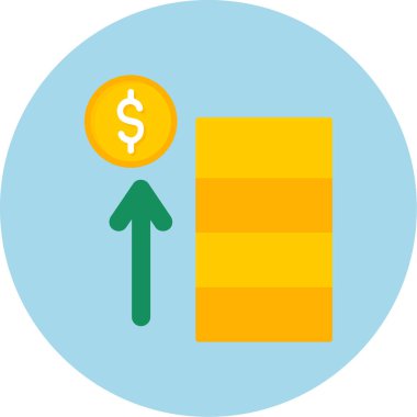 işletme finans para simgesi düz stil