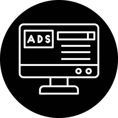 ad web simgesi basit vektörü