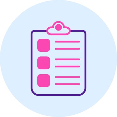 Kontrol listesi. Web simgesi basit illüstrasyon