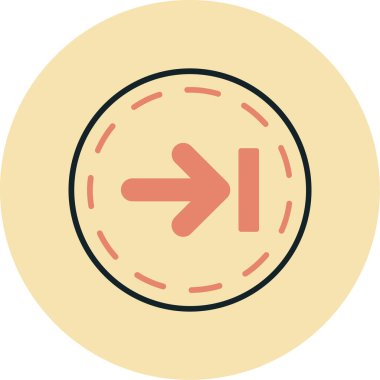 Ok. Web simgesi basit illüstrasyon