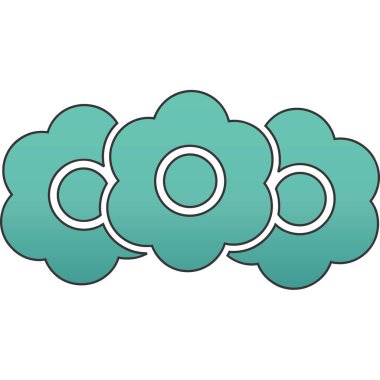 Çiçek vektör satırı simgesi