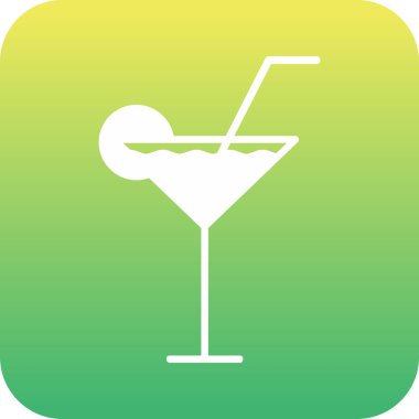 Eşsiz Kokteyl Vektör Satırı Simgesi