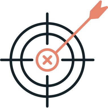 hedef simge vektör illüstrasyonu