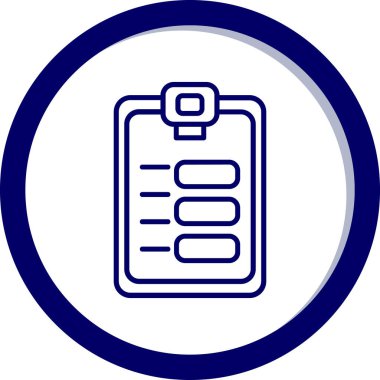 Moda Biçimli İzole Arkaplanda Kontrol Listesi Simgesi