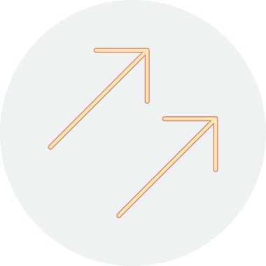 Ok simgesi. ince çizgi tasarımı, vektör illüstrasyonu.