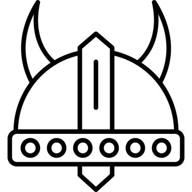 Miğfer başlığı simgesi dış hat biçiminde