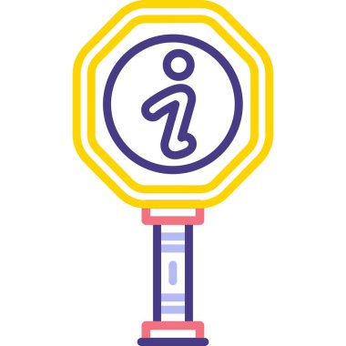 Yol işareti simgesi. vektör illüstrasyonu