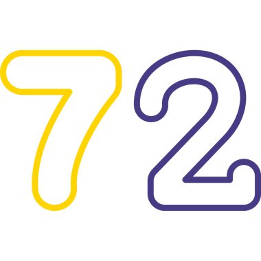 7 numaralı vektör illüstrasyon simgesi