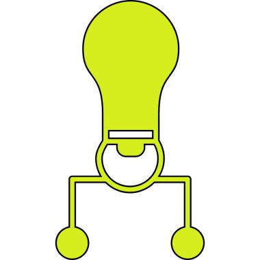 Çizgi film ampulünün vektör çizimi