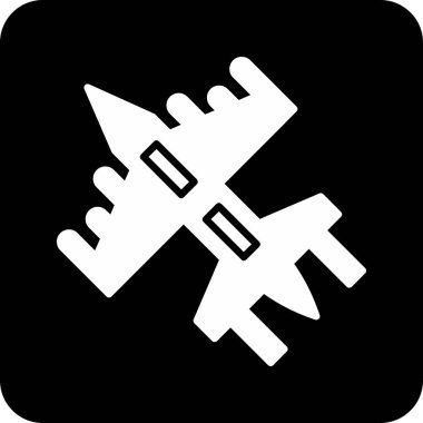 Uçak simgesinin vektör illüstrasyonu