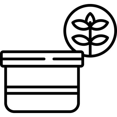 Bitki simgesinin vektör illüstrasyonu