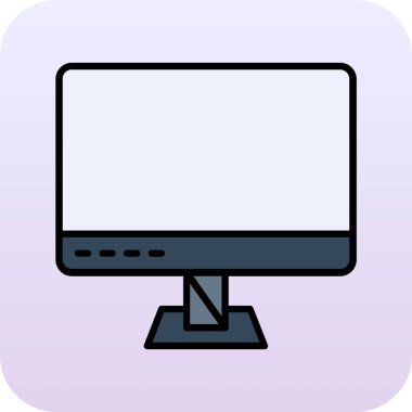 Lcd web simgesi, vektör illüstrasyonu