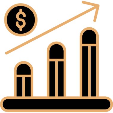 İş grafiği grafik simgesi. grafik