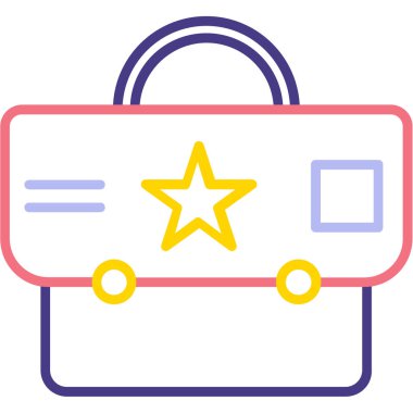 Çanta. Web simgesi basit illüstrasyon