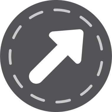 Okun yönü simgesi doldurulmuş - taslak biçimi